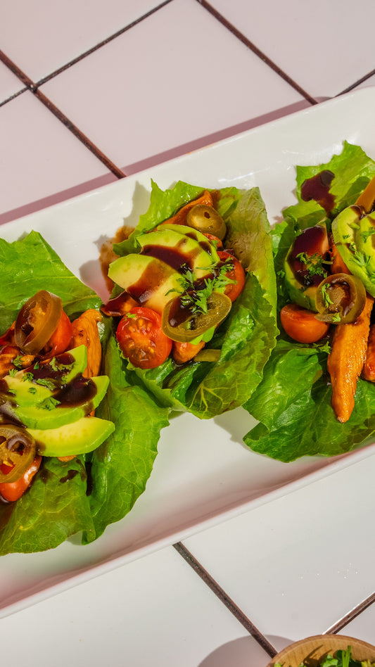 TACOS DE LECHUGA CON POLLO