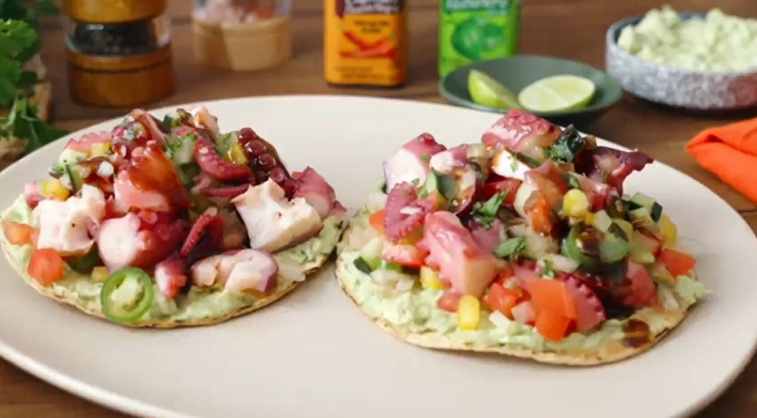 TOSTADA DE CEVICHE DE PULPO